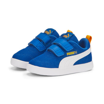 Sneakers primi passi blu da bambino con striscia a contrasto Puma Courtflex v2 Mesh V Inf, Brand, SKU s334000141, Immagine 0